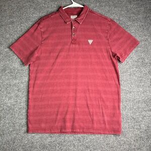 Guess Mens Polo Shirt‎ Size Medium Logo Embroidered